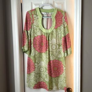 Trina Turk 100% Silk Floral Dress, size 8